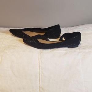 Mossimo Black Rhinestone Flat size 8